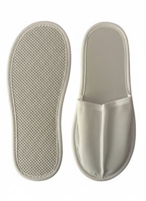 3 mm Eva Tabanlı Biyeli Terlik, Otel Terliği, Beyaz*