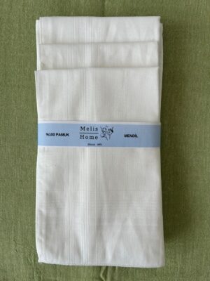 Beyaz Mendil, 12 Adet, %100 Pamuk, 42x42 cm.